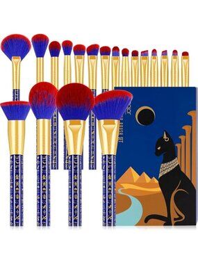 🆕 Makeup Brushes 19Pcs Ancient Egyptian Premium Foundation Contour Blush Liner